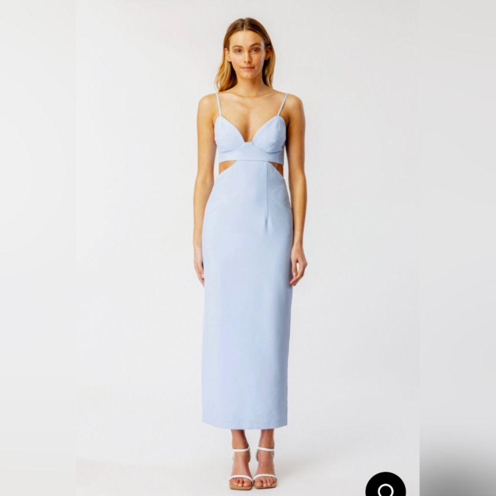 Bardot Cut-Out Midi Dress
